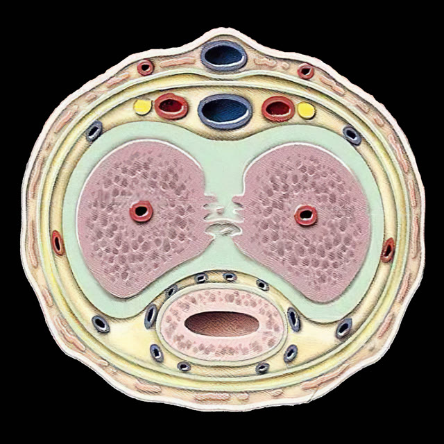 The Surprised Cross-Section meme template blank