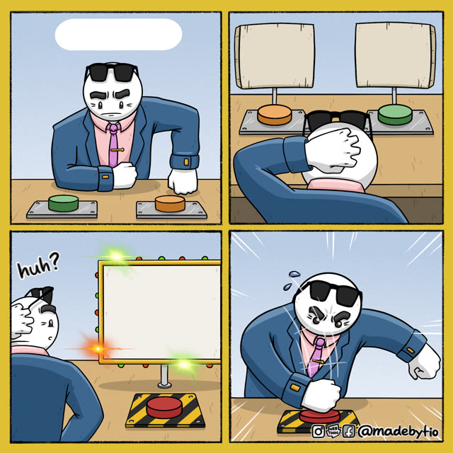 The Third Choice meme template blank