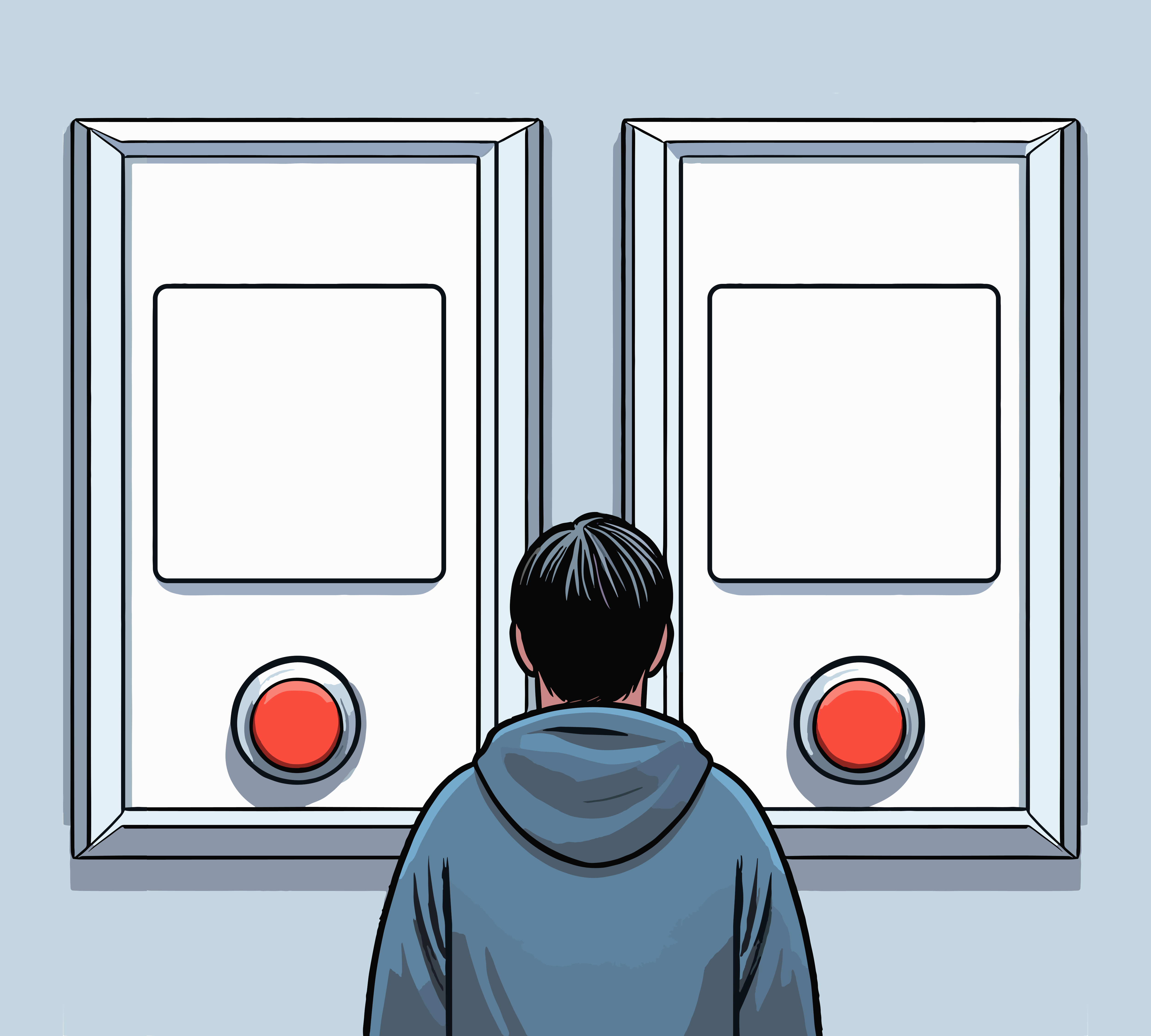 The Two-Button Dilemma meme template blank - image format
