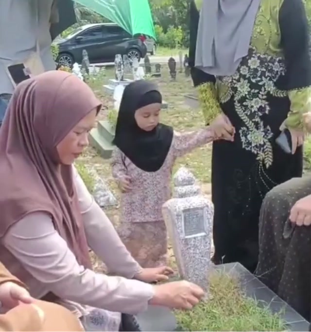 Toddler Says Happy Christmas at Cemetery meme template blank