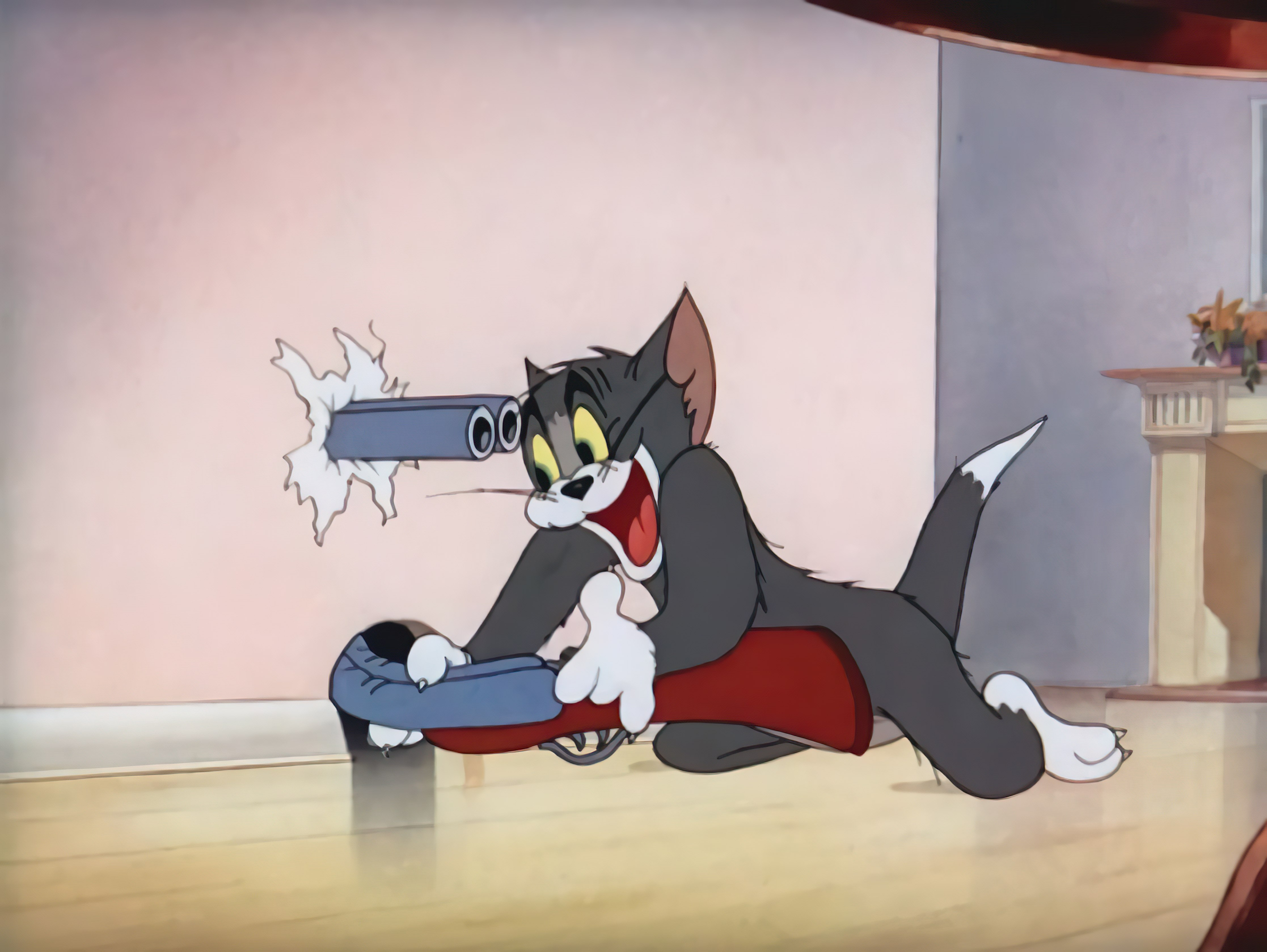 Tom Shooting Himself meme template blank - image format