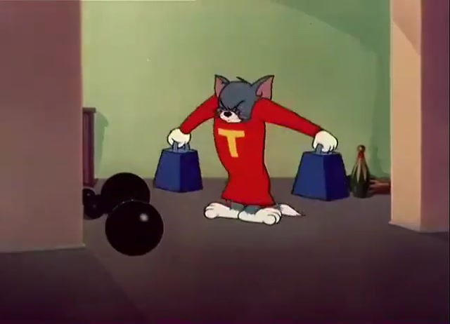 Tom Working Out meme template blank