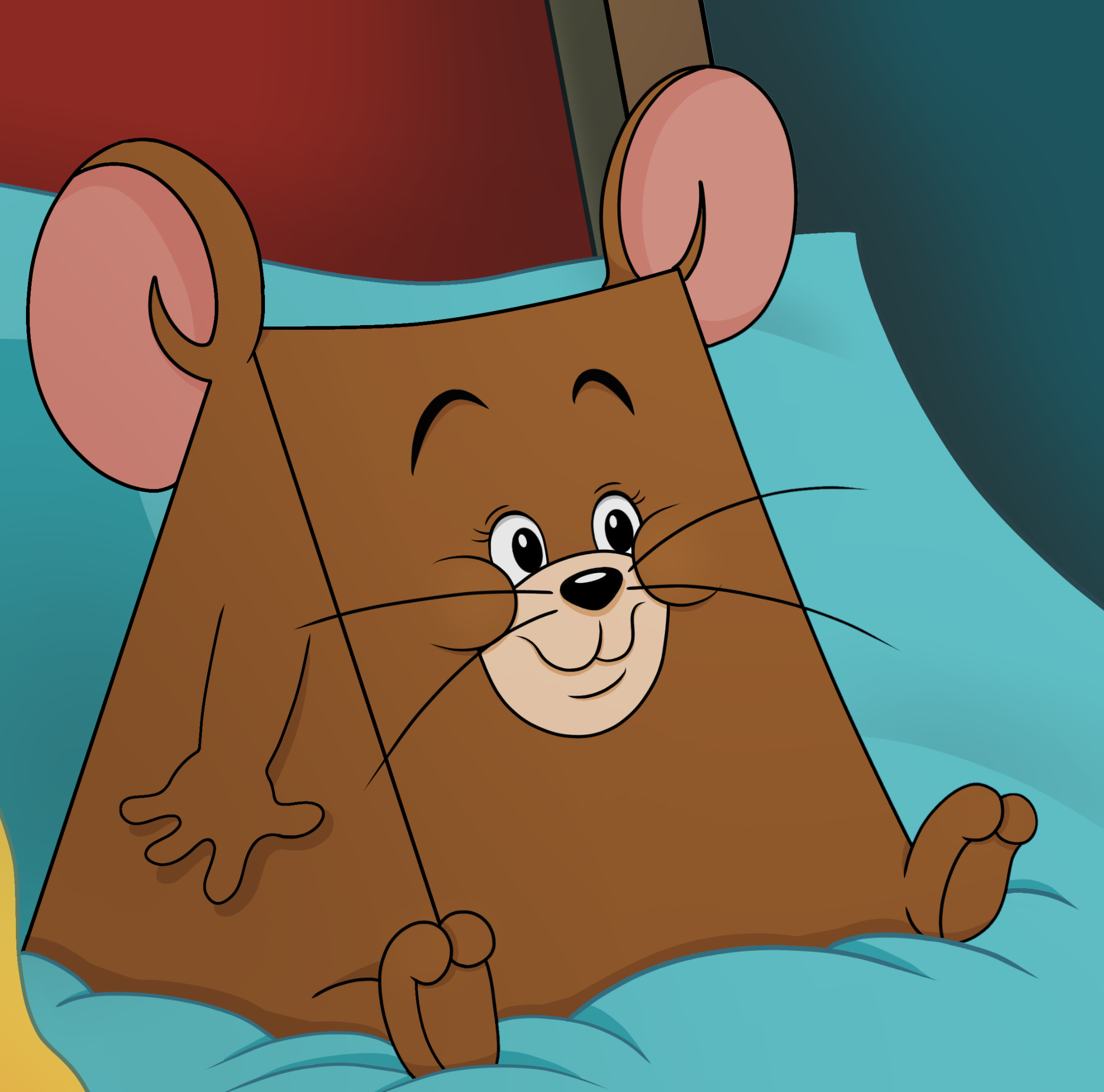 Triangle Jerry meme template blank - image format
