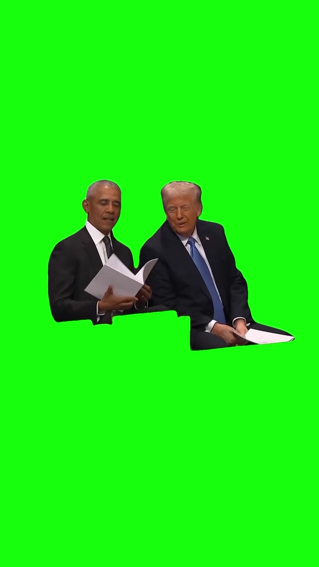 Trump Laughing With Obama meme template blank