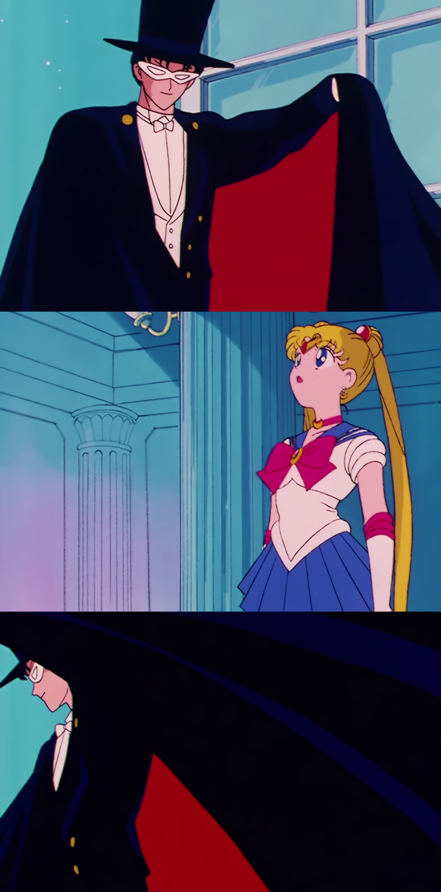 Tuxedo Mask's Departure meme template blank - image format