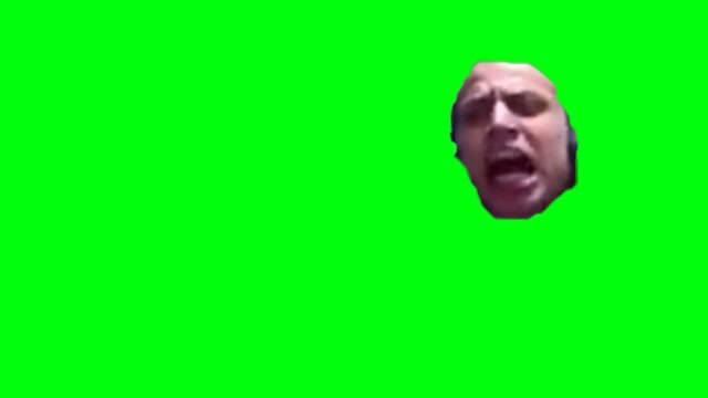 Tyler1 Floating Head Panic meme template blank