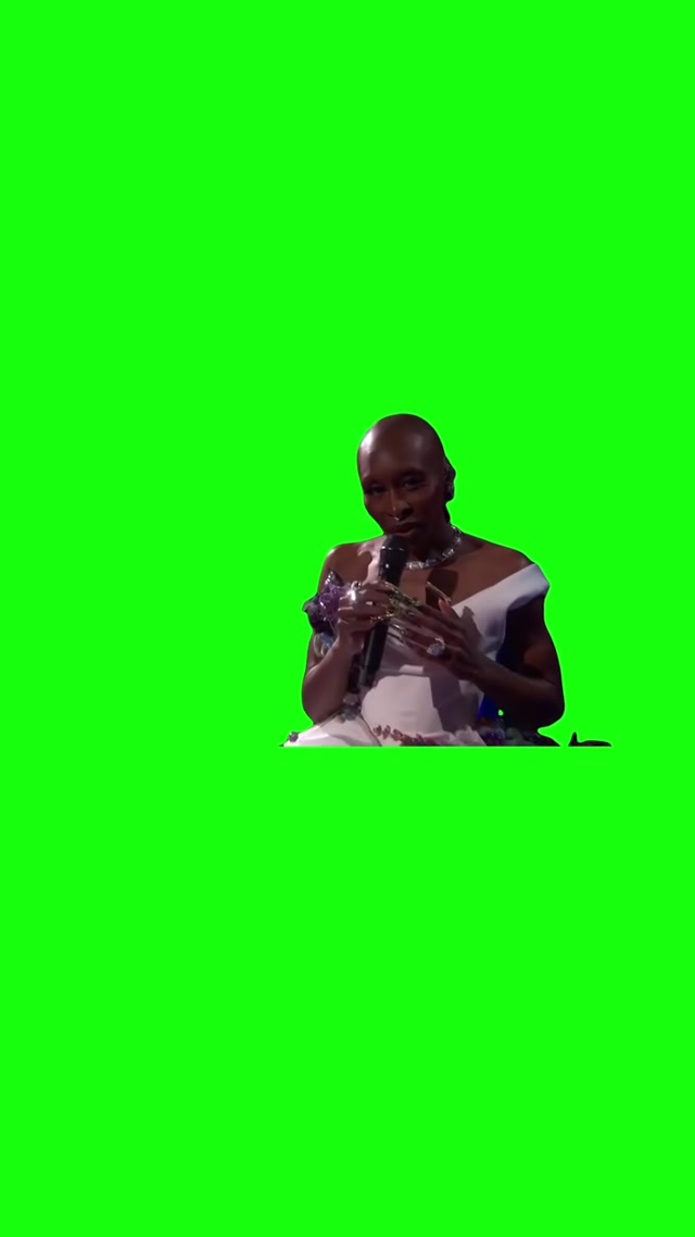 “Unlimited” Cynthia Erivo at the Oscars meme template blank