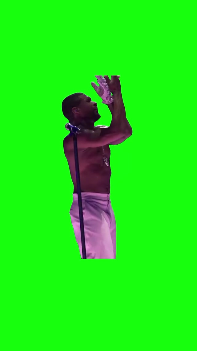 Usher Dancing at the Super Bowl meme template blank