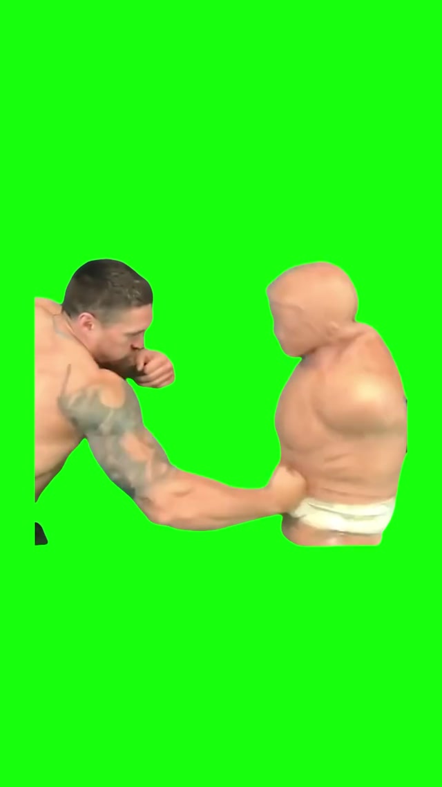 Usyk Slow Mo Punching meme template blank