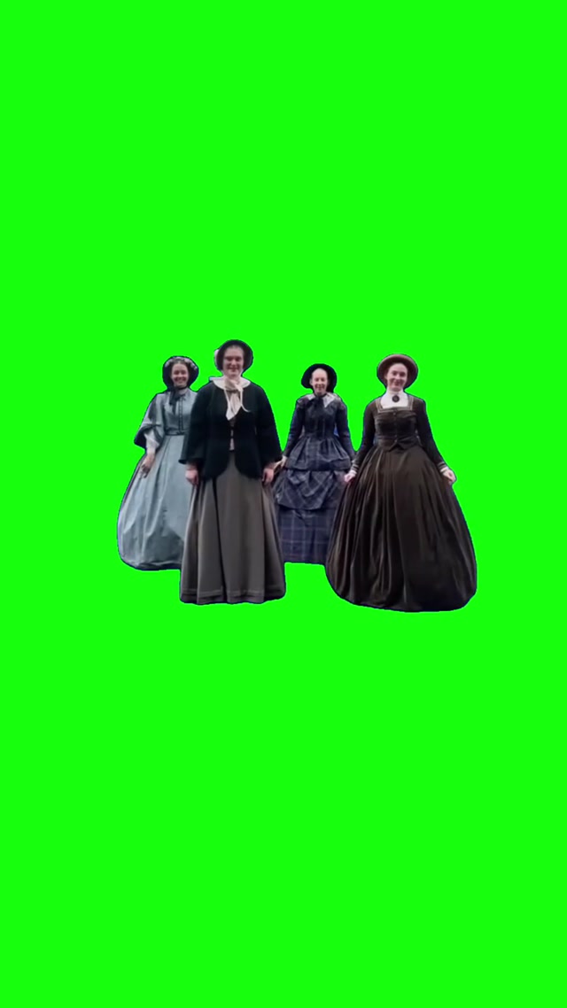 Victorian Women Dancing To Tell Ur Girlfriend meme template blank