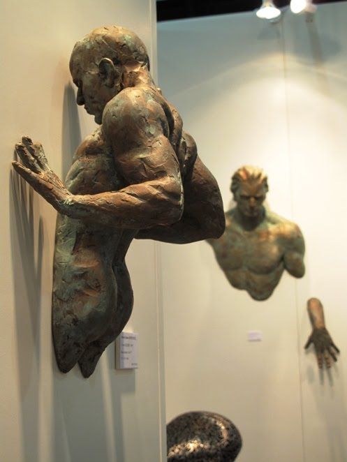 Wall-Glitching Sculptures meme template blank