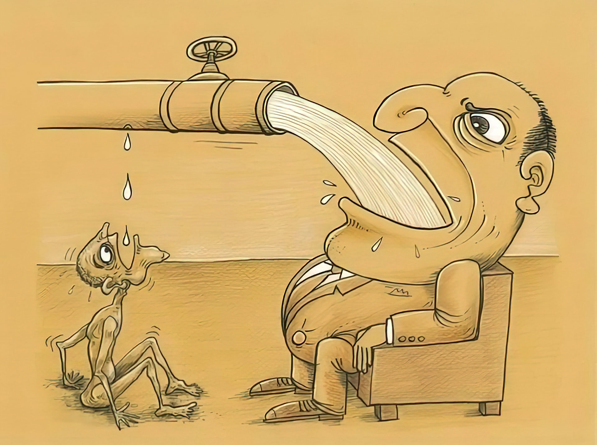 Wealth Inequality Caricature meme template blank - image format