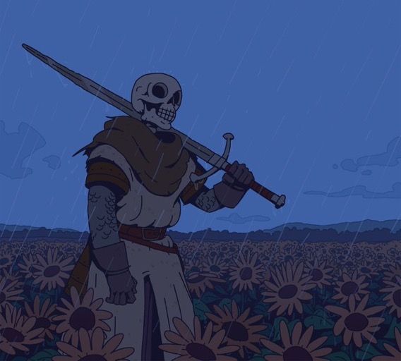 Weary Skeleton Knight meme template blank - image format