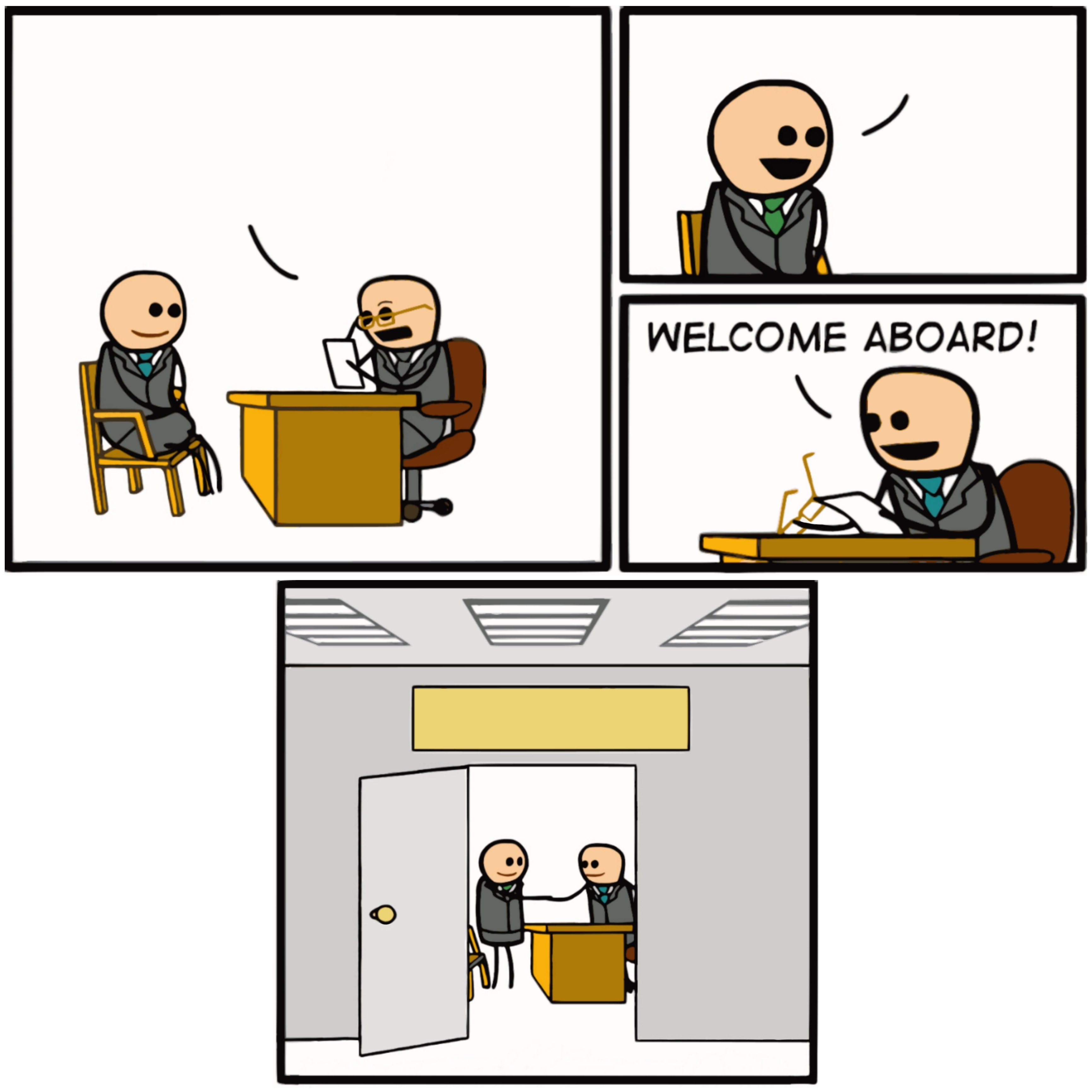 Welcome Aboard meme template blank - image format