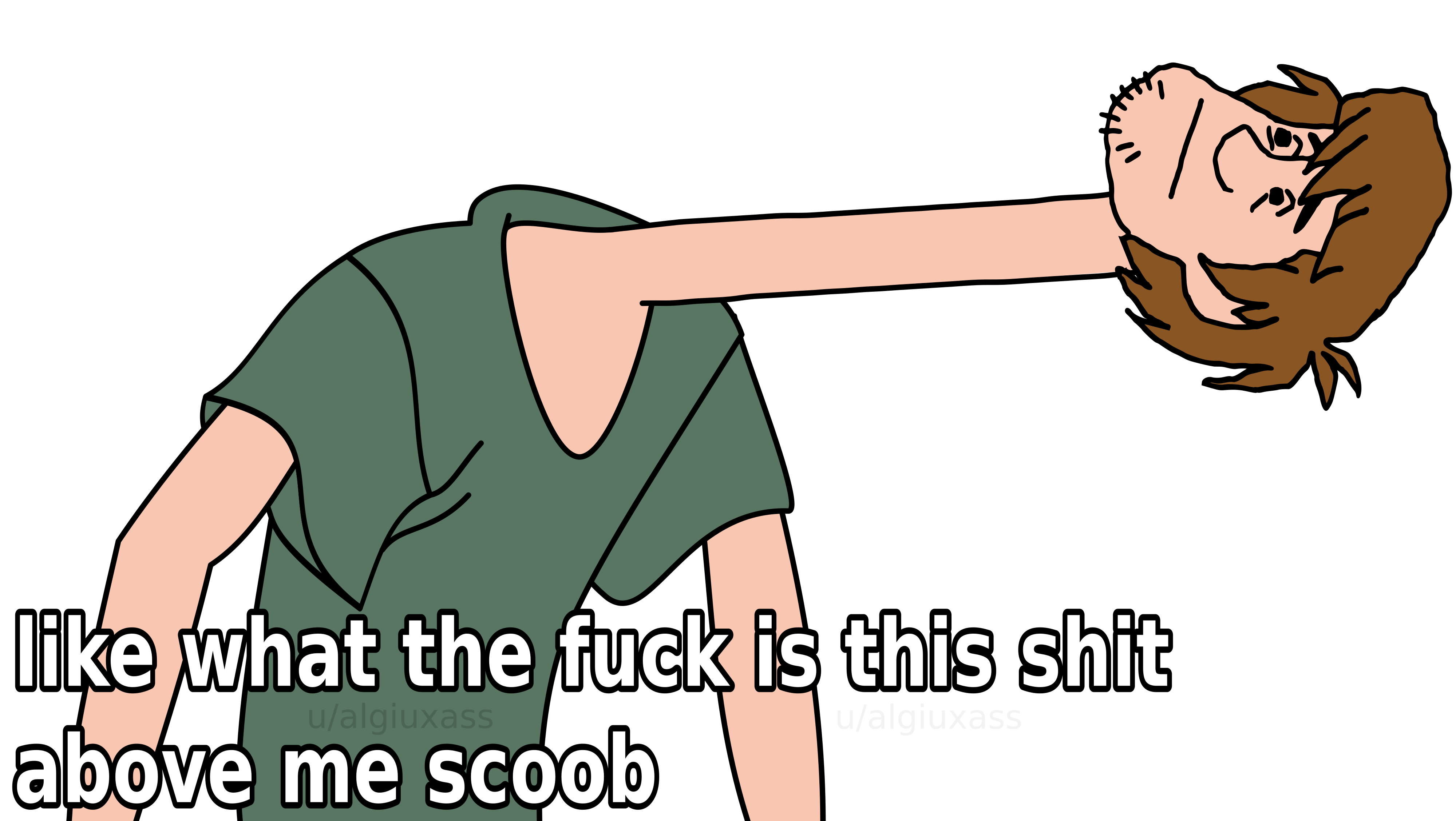 What the Fuck is This Shit Above Me Scoob meme template blank - image format