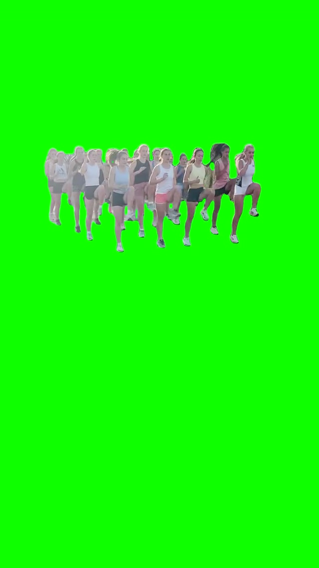 White Woman Marching meme template blank