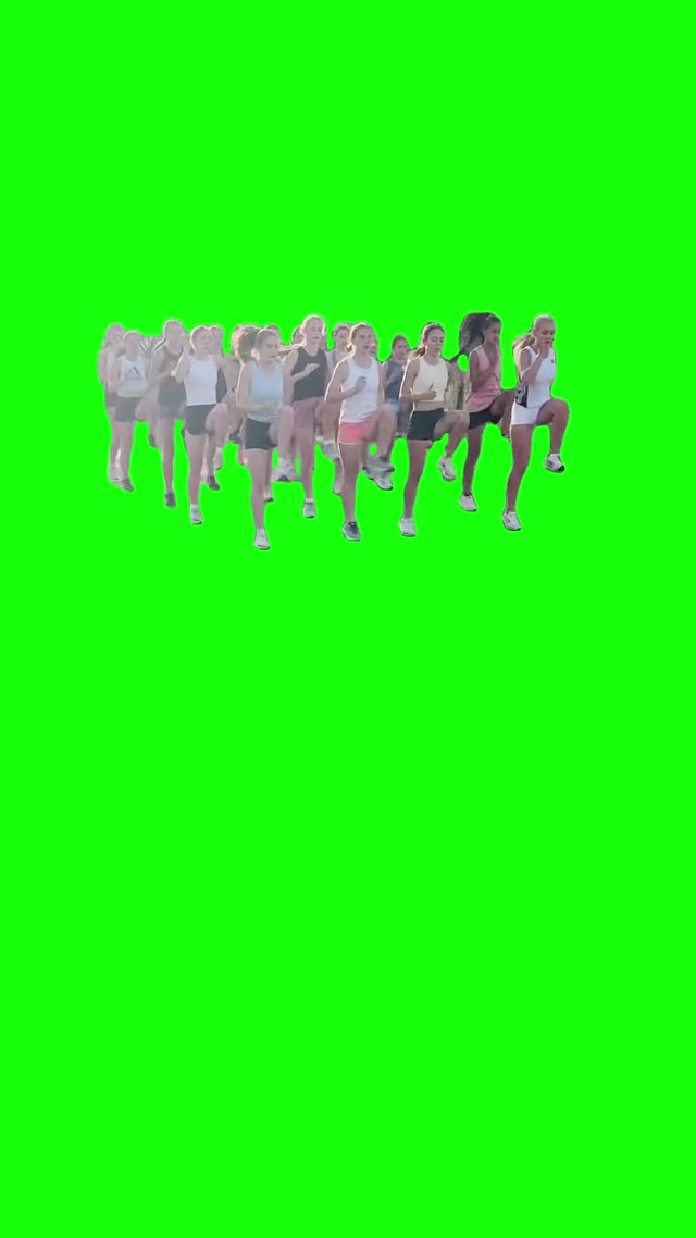 White Woman Marching meme template blank