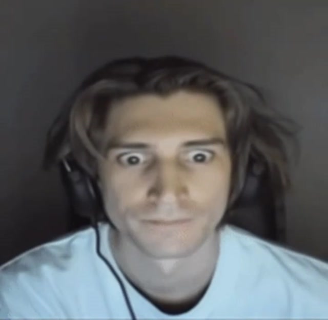 xQc's Stunned Blank Stare meme template blank